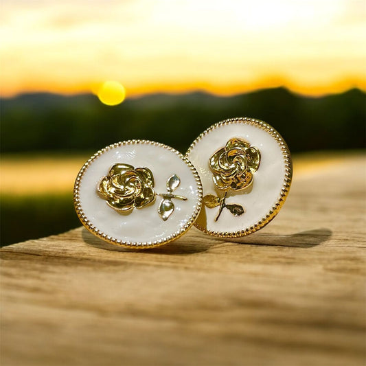 Golden Rose Studs