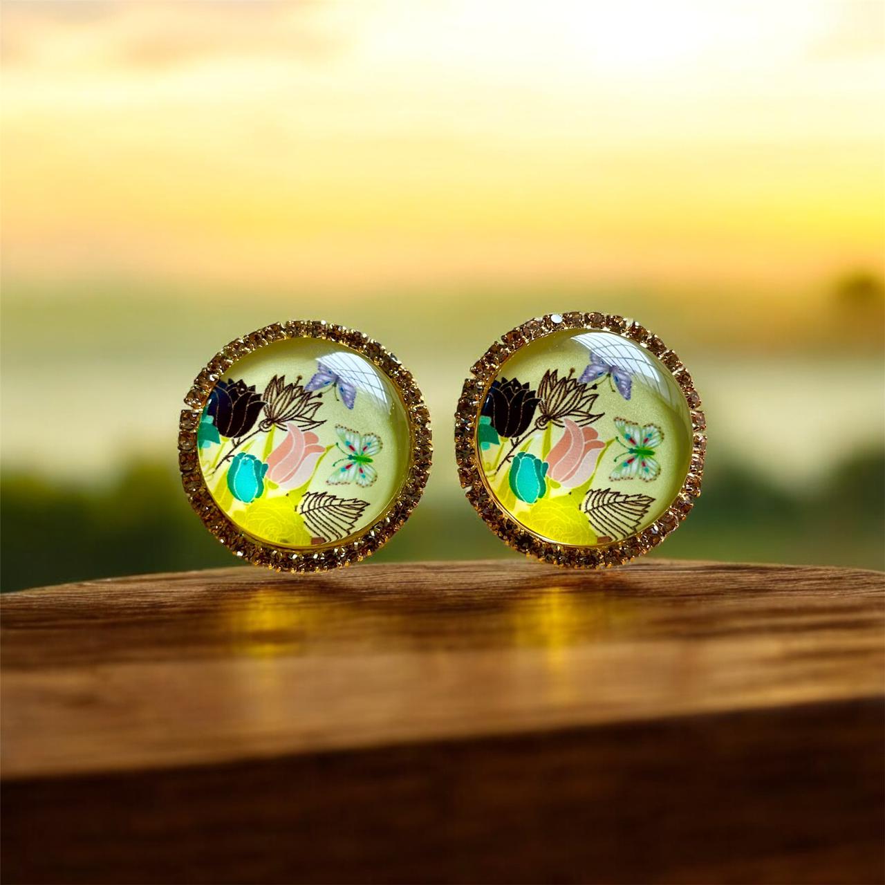 Floral Crystal Studs